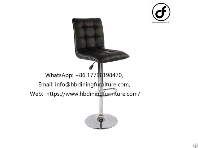 Square Pu Leather Adjustable Bar Stools With Back Swivel Db U72s