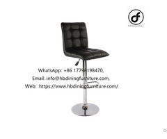 Square Pu Leather Adjustable Bar Stools With Back Swivel Db U72s