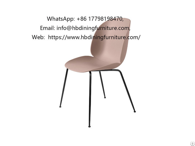 Colours Plastic Dining Chair With Iron Legs Dc P30