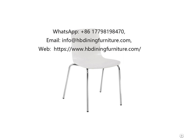 Plastic Dining Chair With Iron Legs And No Armrests Dc P88