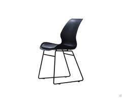 Plastic Chair With Iron Legs And Soft Seat Cushion Dc P94