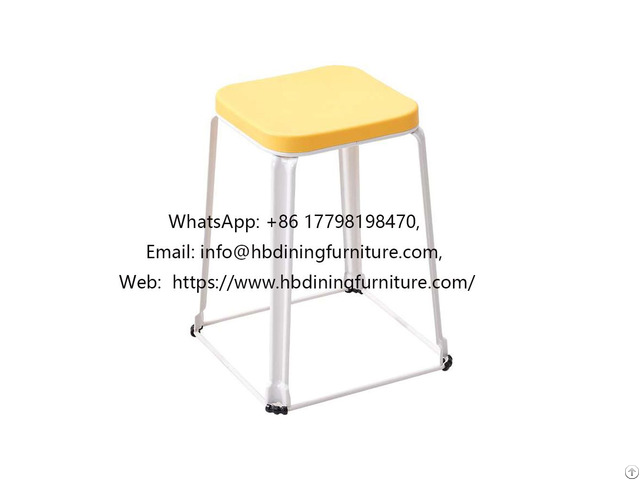 Plastic Seat Iron Leg Stool Dc P95