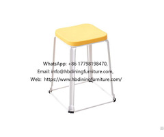 Plastic Seat Iron Leg Stool Dc P95