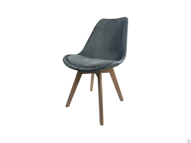 Velvet Solid Wood Legs Dining Living Room Chair Dc F03