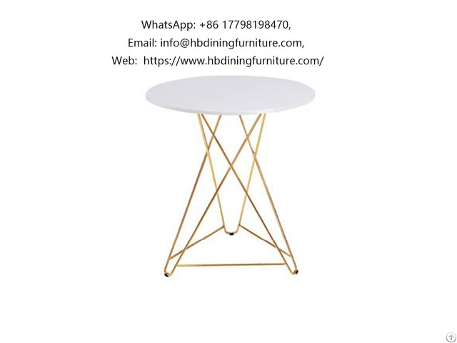 Mdf Dining Table With Woven Iron Legs