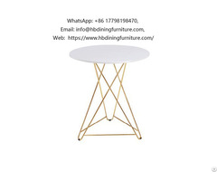 Mdf Dining Table With Woven Iron Legs