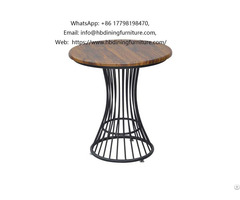 Mdf Coffee Corner Table With Hollow Iron Legs