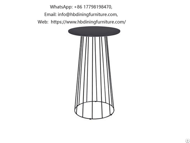 Modern Round Dining Table With Metal Base Dt M34