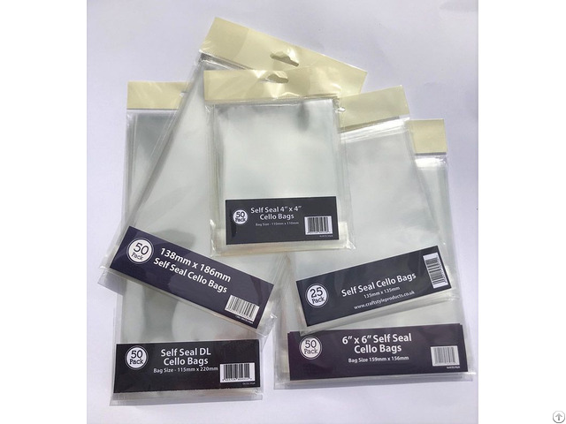 Self Seal Clear Cellophane Bag