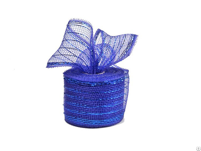 10y Royal Blue Strip Poly Wholesale Deco Mesh Roll For 50c18r2 5