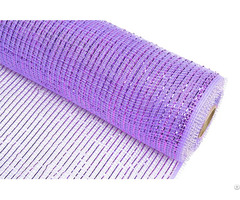 21 Inch 10y Light Purple Strip Pp Wraps Mesh For Flowers 100c08