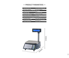 Barcode Retail Label Printing Electronic Scale With Pole Type For Supermarket