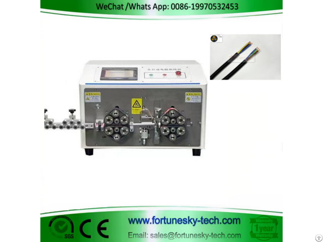 Automatic Control Cable Cutting Jacket And Insulation Stripping Machine