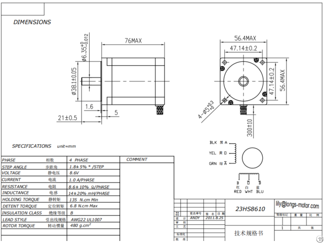 Stepper Motor 23hs8610 Cnc