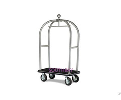 Stainless Steel Specialty Hotel Luggage Trolley For 5 Star Hotels