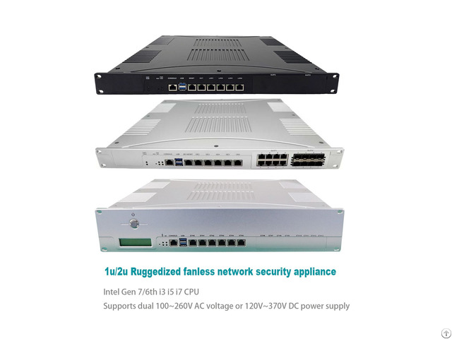 Fanless Ruggedized Network Appliance Supports Dual 100 260v Ac Voltage Or 120v 370v Dc In