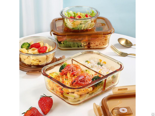 Oem Microwaveable Glass Bento Box