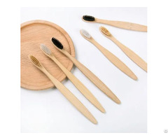 Round Tail Flat Bamboo Toothbrush