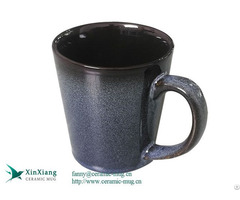 Custom 11 Oz Blue Reactive Glaze Stoneware Coffee Mugs