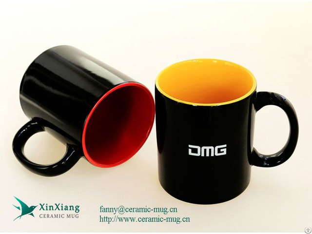 Color Glazed Promotional Ceramic Mugs With Custom Logo