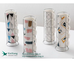 Custom Stackable Ceramic Coffee Mugs