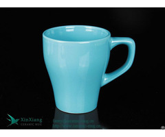 V Shape Glazed 11oz Stoneware Ceramic Coffee Mug