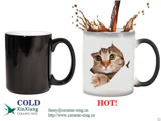 Custom Cat Color Changing Sublimation Mugs