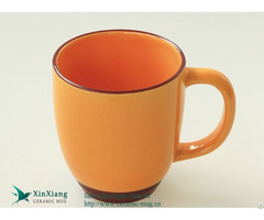 Matte Color Glazed Soup Ceramic Mugs Big Belly