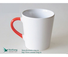 Promotional White Wide Mouthed Ceramic Coffee Cup