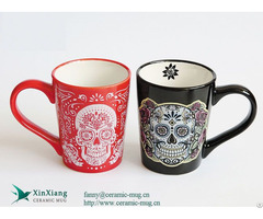 Black And Wide Mouthed Halloween Ceramic Coffee Mugs