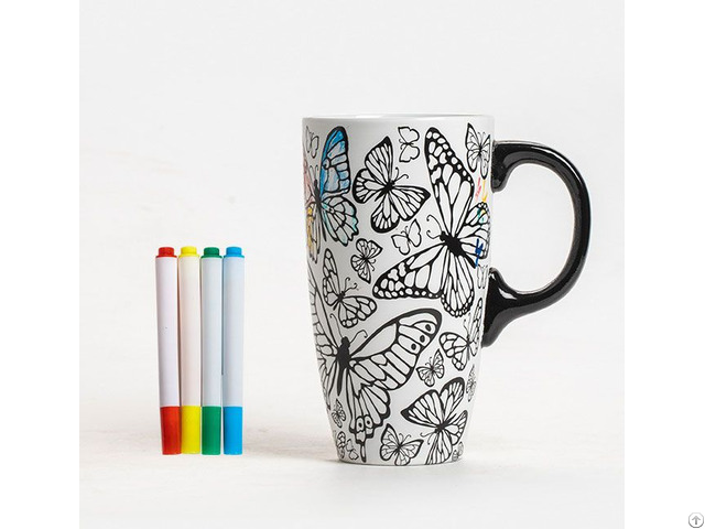 Wholesale Large 16oz Kids Ceramic Coffee Mugs That Can Be Painted