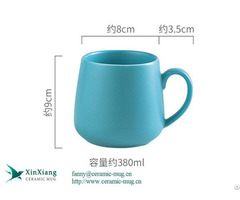 Wholesale 11oz Blue Starbucks Color Glazed Matte Ceramic Mugs