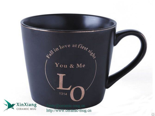 Suppliers Black Straight Mouth Matte Ceramic Mug