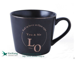 Suppliers Black Straight Mouth Matte Ceramic Mug