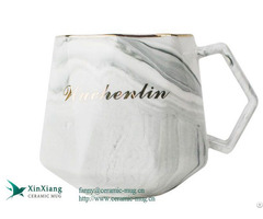 Custom 12oz Marble Ceramic Coffee Mugs With Logo