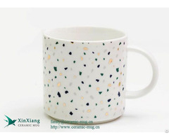 Custom Nordic 12oz Terrazzo Ceramic Mugs Straight Speckle