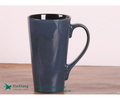 16oz Wide Mouth Color Glazed Ceramic Mugs Promotional Big Horn