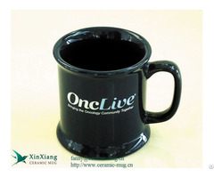 Black Bucket Shaped Printed Ceramic Coffee Mugs With Logo Supplier