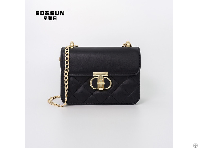 Wholesale Genuine Leather Ruffled Chain Bag