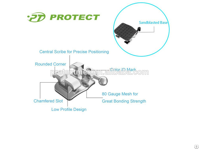 Ce Iso Fda Approved Protect Ortho Mini Orthodontic Metal Dental Bracket