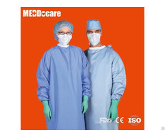Hospital Medical Sterilized Scrub Surgeon Gown Disposable Cloth Surgical Gowns With Velcro Back