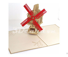 Windmill 2 3d Pop Up Greeting Card