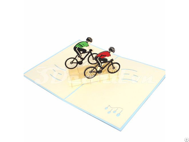 Cyclist 3d Pop Up Sport Card