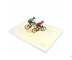 Cyclist 3d Pop Up Sport Card