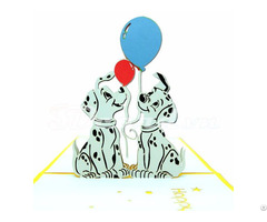 Spotted Dogs 3d Pop Up Birthday Card
