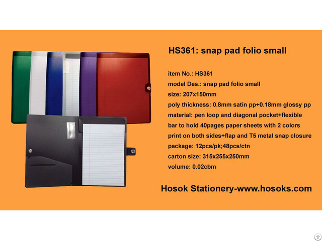 Hs361 Snap Pad Folio Small