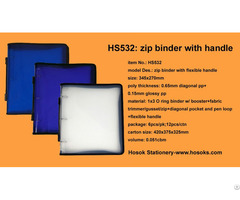 Hs532 Zip Binder With Flexible Handle