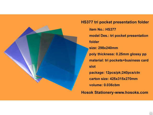 Hs377 Tri Pocket Presentation Folder