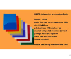 Hs378 Twin Pocket Presentation Folder