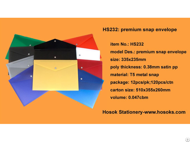 Hs232 Premium Snap Envelope